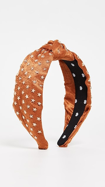 Star Studded Silk Knotted Headband | Shopbop
