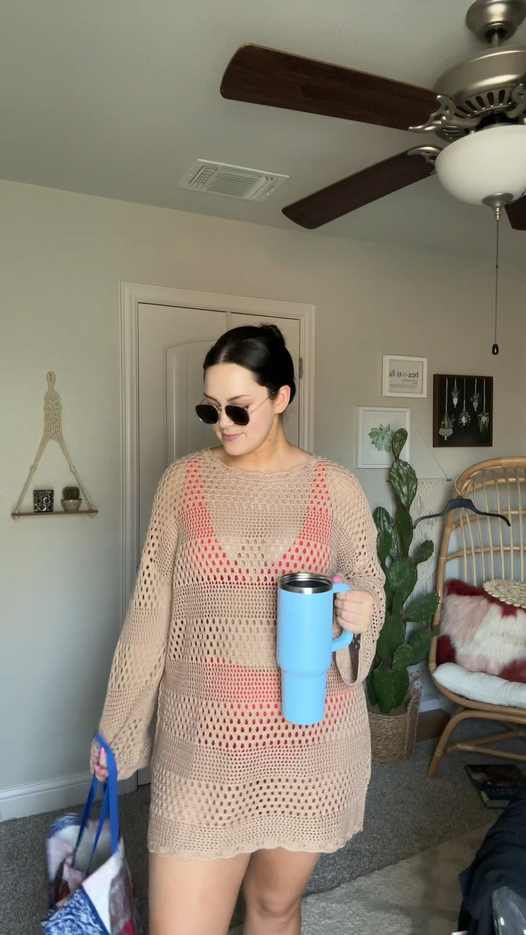 wearing XL in swim bottoms & coverup, size L in swim top ❤️ 

#LTKunder100 #LTKswim #LTKunder50