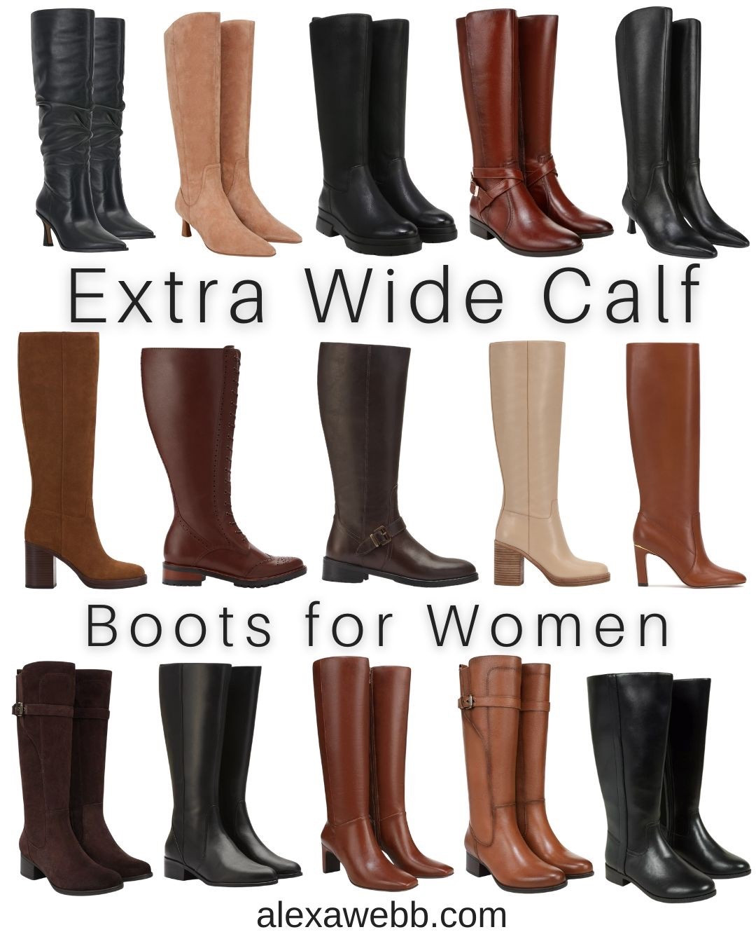 Wide Calf Boots for Fall 2025- Extra Wide Calf- Alexa Webb #plussize

#LTKMidsize #LTKShoeCrush #LTKPlusSize