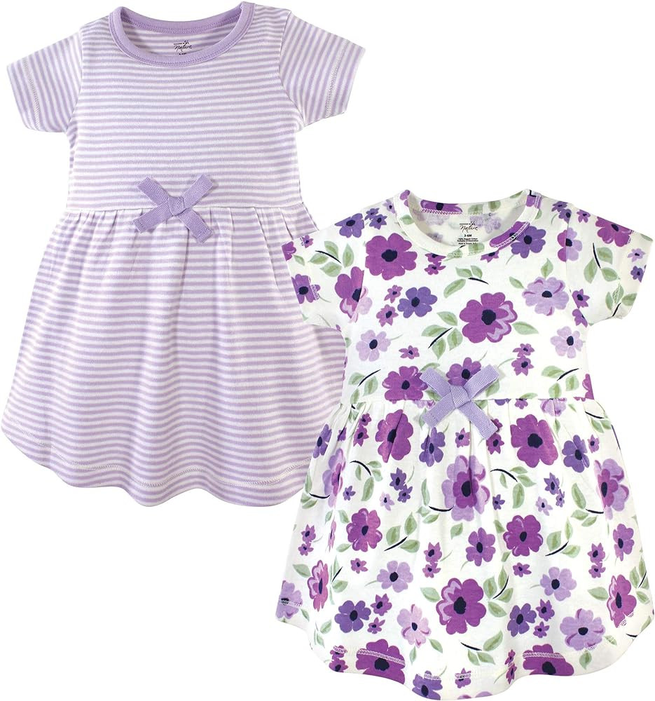 Touched by Nature Girls' One Size Organic Cotton Short Long-Sleeve Dresses | Amazon (US)