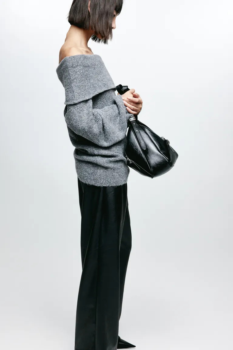 Rib-knit Off-the-shoulder Sweater | H&M (US + CA)