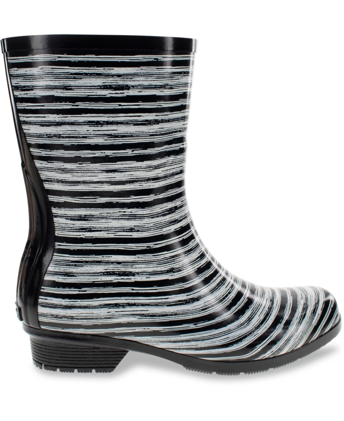 Women's Polished Mid Rain Boot - Black | Macy's