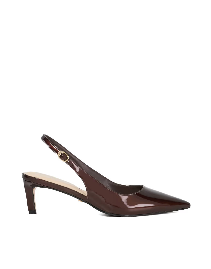 Dune London Celinna slingback heels in brown | ASOS (Global)