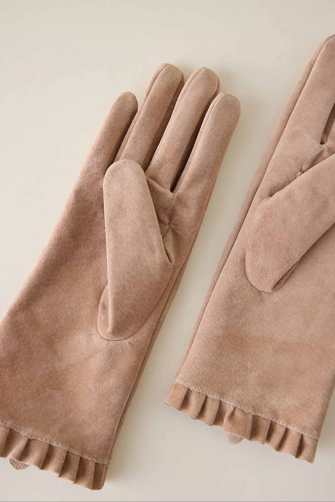 Wildlederhandschuhe mit Rüschenrand | Anthropologie (EU)