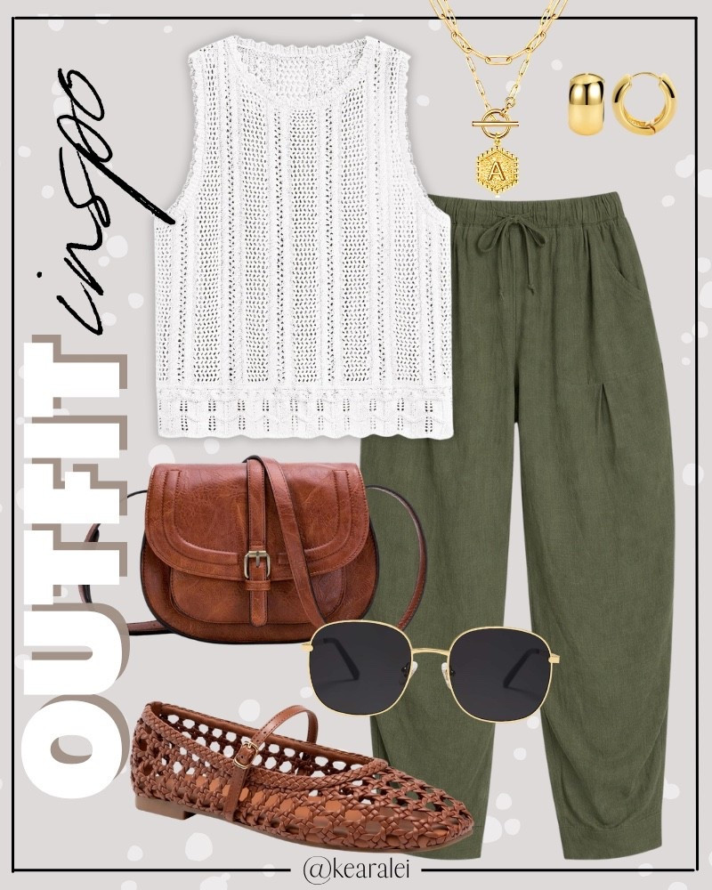 Spring outfits 2026 summer outfits white sweater vest Women crochet tank tops sleeveless top knit pullover beach cover up vacation outfits resort cruise outfit with olive green linen baggy harem pants Summer loose drawstring casual lounge pant barrel leg pants brown faux leather woven ballet Mary Jane flats mesh flats dressy comfortable square toe ballerina flats with adjustable buckle strap for Work Casual Travel Daily Brien faux leather crossbody bags small saddle purse and boho cross body handbags vegan Leather aviator sunglasses gold round frame retro gold chunky jewelry
.
.
Mom outfits, casual outfits, boho outfit, teacher outfits, Fitness Wear, Activewear, exercise outfit, workout leggings, sports bra, Lulu lemon, free people motion active athleisure Amazon fashion, teacher outfits, business casual, casual outfits, neutrals, street style, Midi skirt, Maxi Dress, Swimsuit, Bikini, Travel, skinny Jeans, Puffer Jackets, Concert Outfits, Cocktail Dresses, Sweater dress, Sweaters, cardigans Fleece Pullovers, hoodies, button-downs, Oversized Sweatshirts, Jeans, High Waisted Leggings, dresses, joggers, fall Fashion, winter fashion, leather jacket, Sherpa jackets, Deals, shacket, Plaid Shirt Jackets, apple watch bands, lounge set, Date Night Outfits, Vacation outfits, Mom jeans, shorts, sunglasses, Disney outfits, Romper, jumpsuit, Airport outfits, biker shorts, Weekender bag, plus size fashion, Stanley cup tumbler Target, Abercrombie and fitch, Amazon, Shein, Nordstrom, H&M, forever 21, forever21, Walmart, asos, Nordstrom rack, Nike, adidas, Vans, Quay, Tarte, Sephora, lululemon, free people, j crew jcrew factory, old navy


#LTKSaleAlert #LTKSeasonal #LTKootd