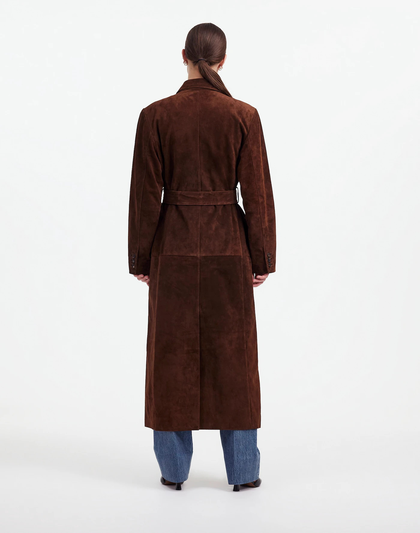 Alexa Chung for Madewell Double-Breasted Blazer Overcoat in Suede | Madewell | Madewell