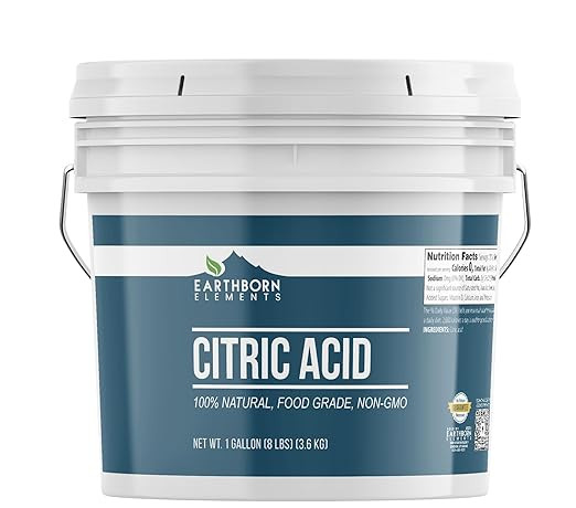 Earthborn Elements Citric Acid (1 Gallon), Food Safe, Preservative & Cleaner | Amazon (US)