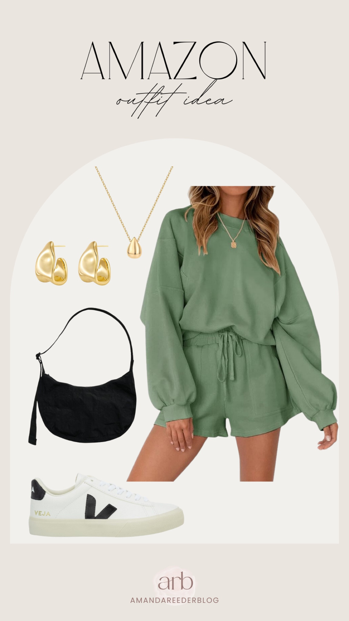 Amazon Fall transition outfit idea! 

Casual outfit - fall outfit idea - sweatset - baggu bag - veja sneakers - gold jewelry - matching set

#LTKSeasonal #LTKFindsUnder100 #LTKStyleTip
