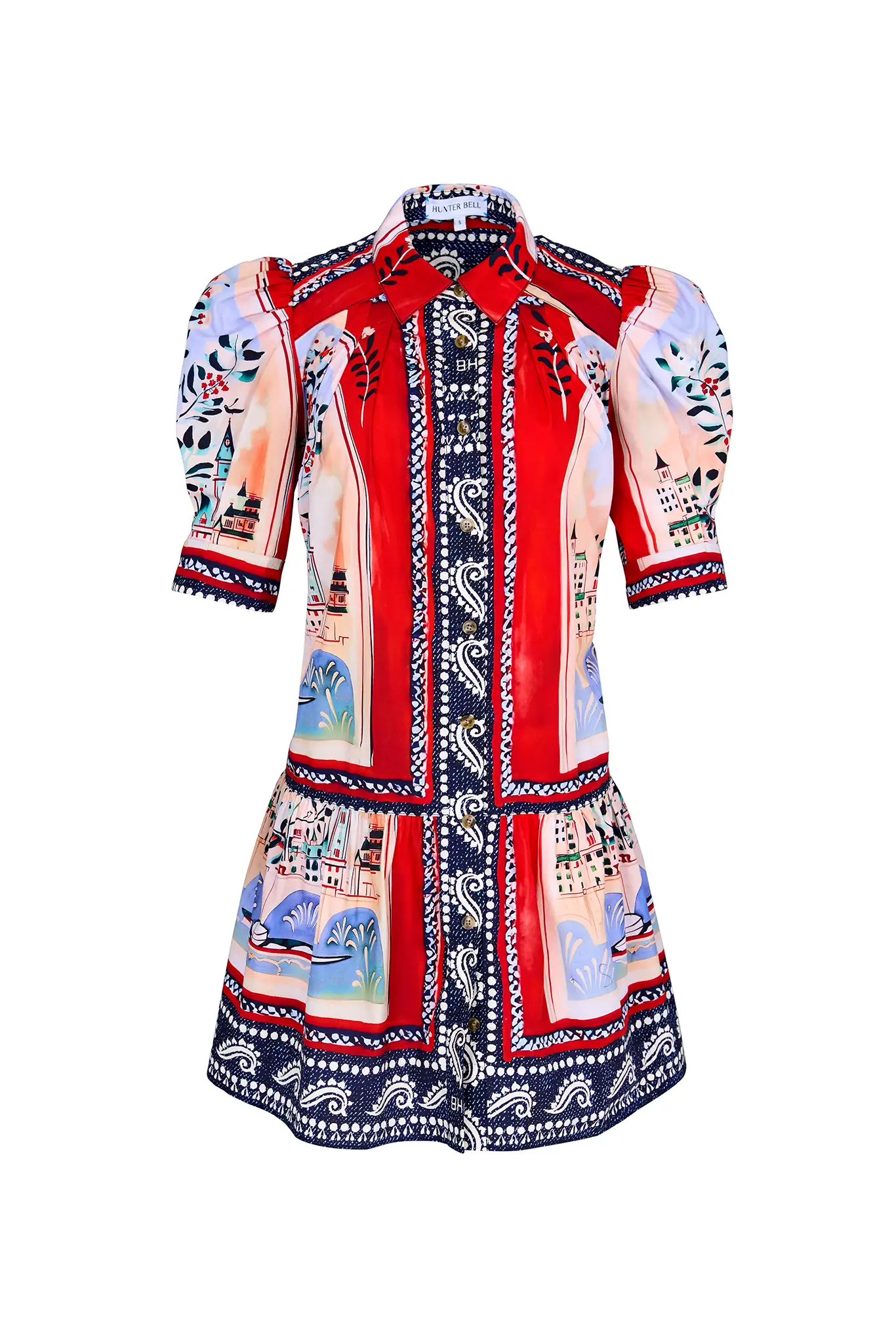 Leslie Dress | Puff Sleeve Mini Dress | Hunter Bell | Hunter Bell