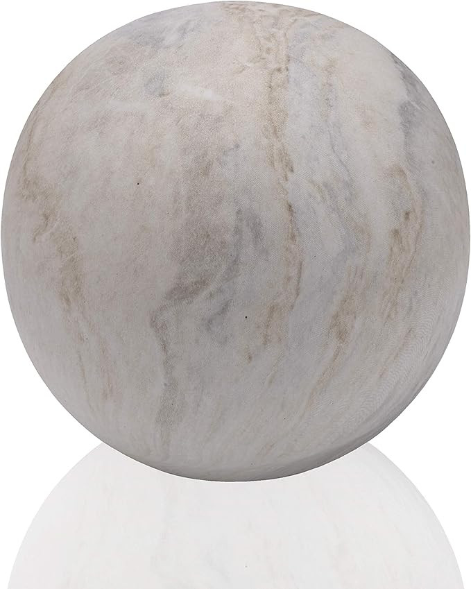 Scott Living Oasis Ceramic Decorative Ball, 5 inch, Marble | Amazon (US)