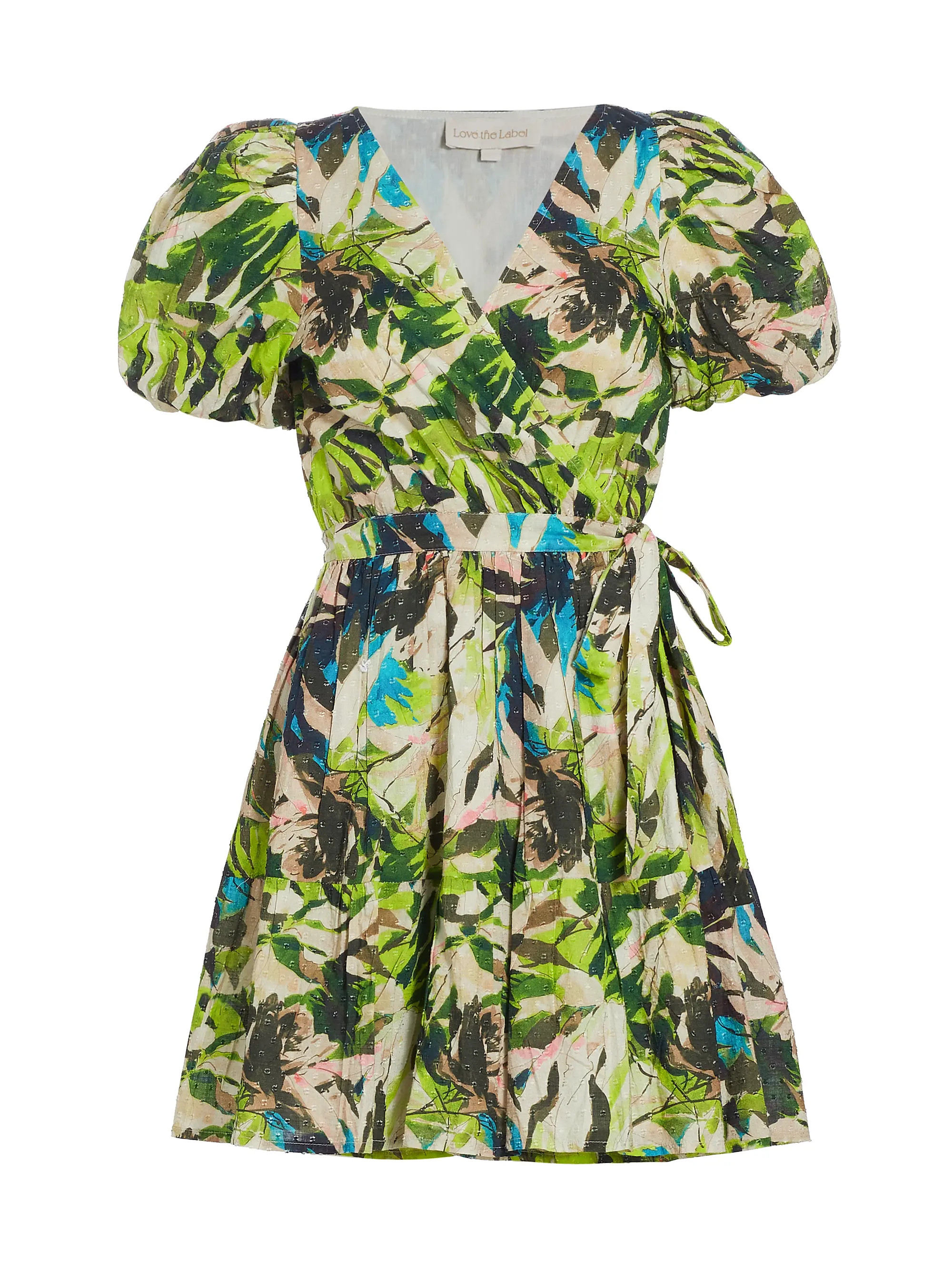 Ana Cotton-Blend Wrap Minidress | Saks Fifth Avenue