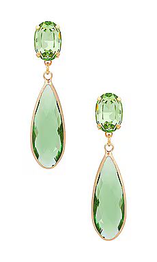 Anton Heunis Mono Colour Drop Earrings in Pistachio Green & Crystal from Revolve.com | Revolve Clothing (Global)