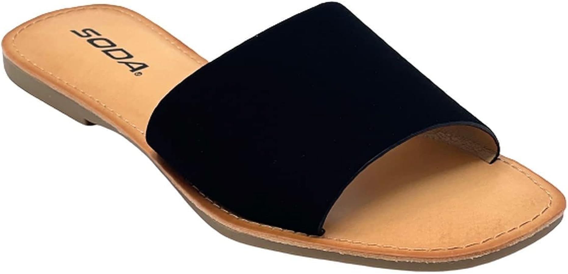 Soda Women's Casual Slip On Sandals | Amazon (US)