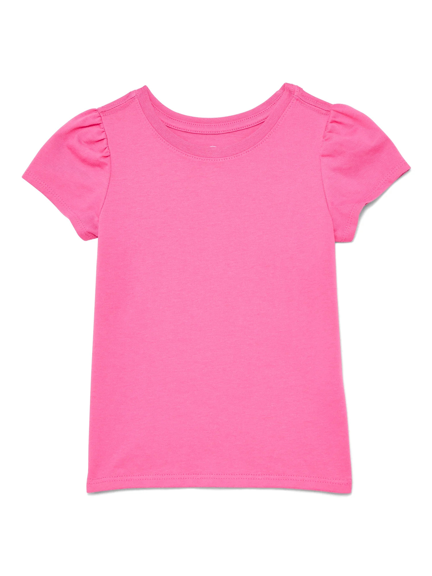 Wonder Nation Toddler Girls Tee with Short Sleeves, Sizes 18M-5T | Walmart (US)