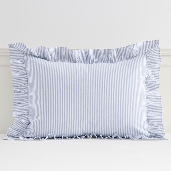 Ruffle Stripe Duvet Cover | Pottery Barn Teen