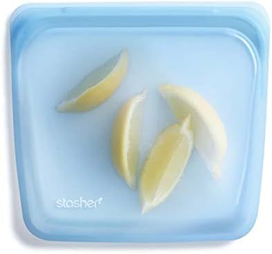 Stasher Silicone Reusable Storage Bag, Sandwich (Blue) | Food Meal Prep Storage Container | Lunch... | Amazon (US)