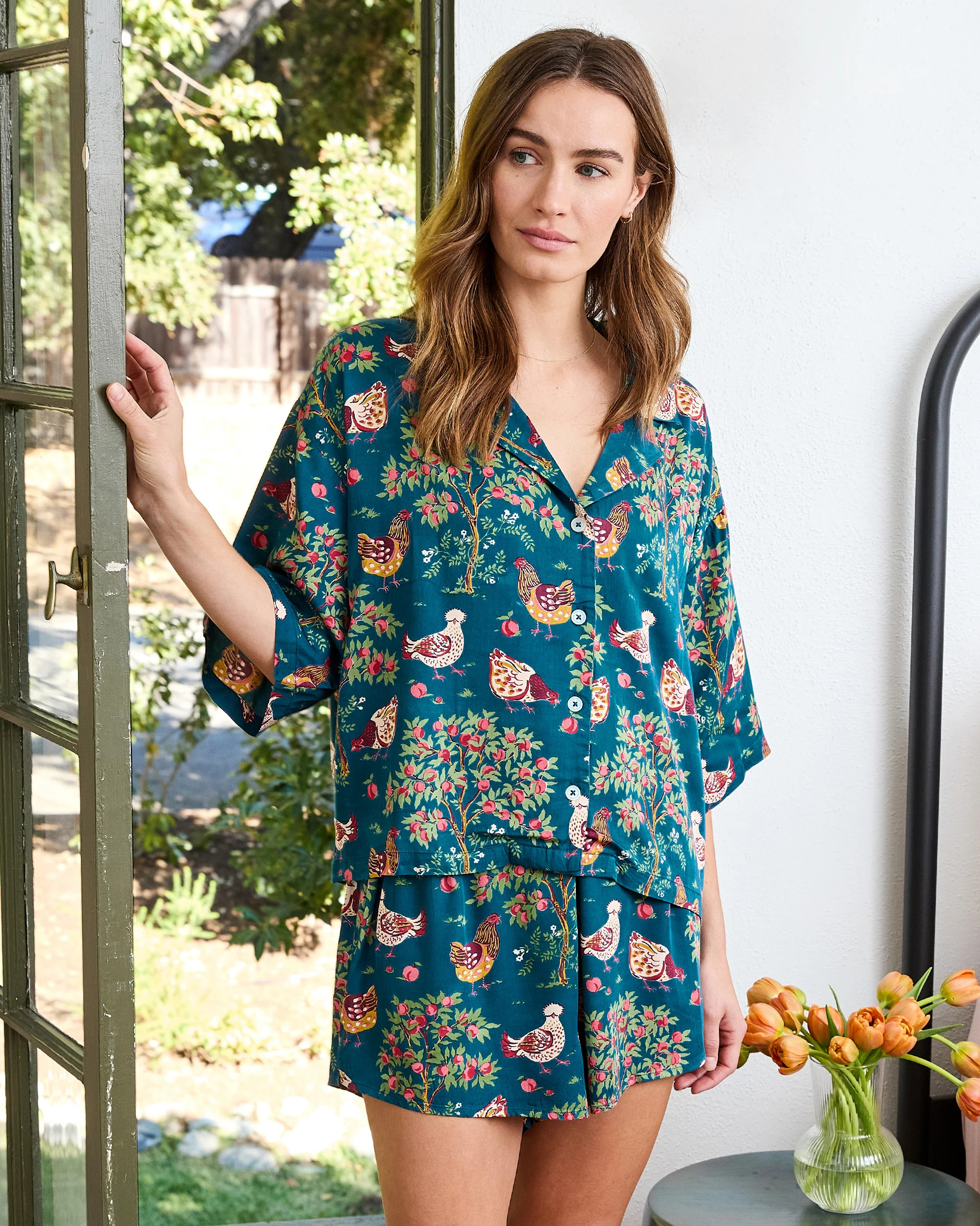 Hen House - Satin Sweet Dreams Set - Navy | Printfresh