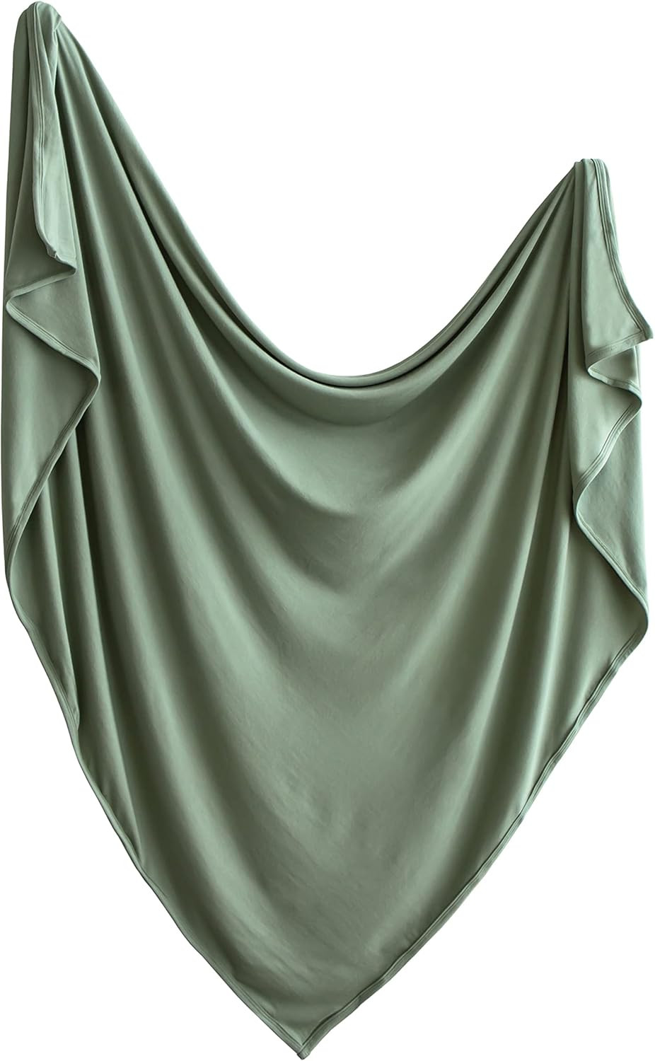 mushie Stretchy Baby Swaddle Blanket | Extra Soft & Snug Fit | 47"x47" (Fog) | Amazon (US)