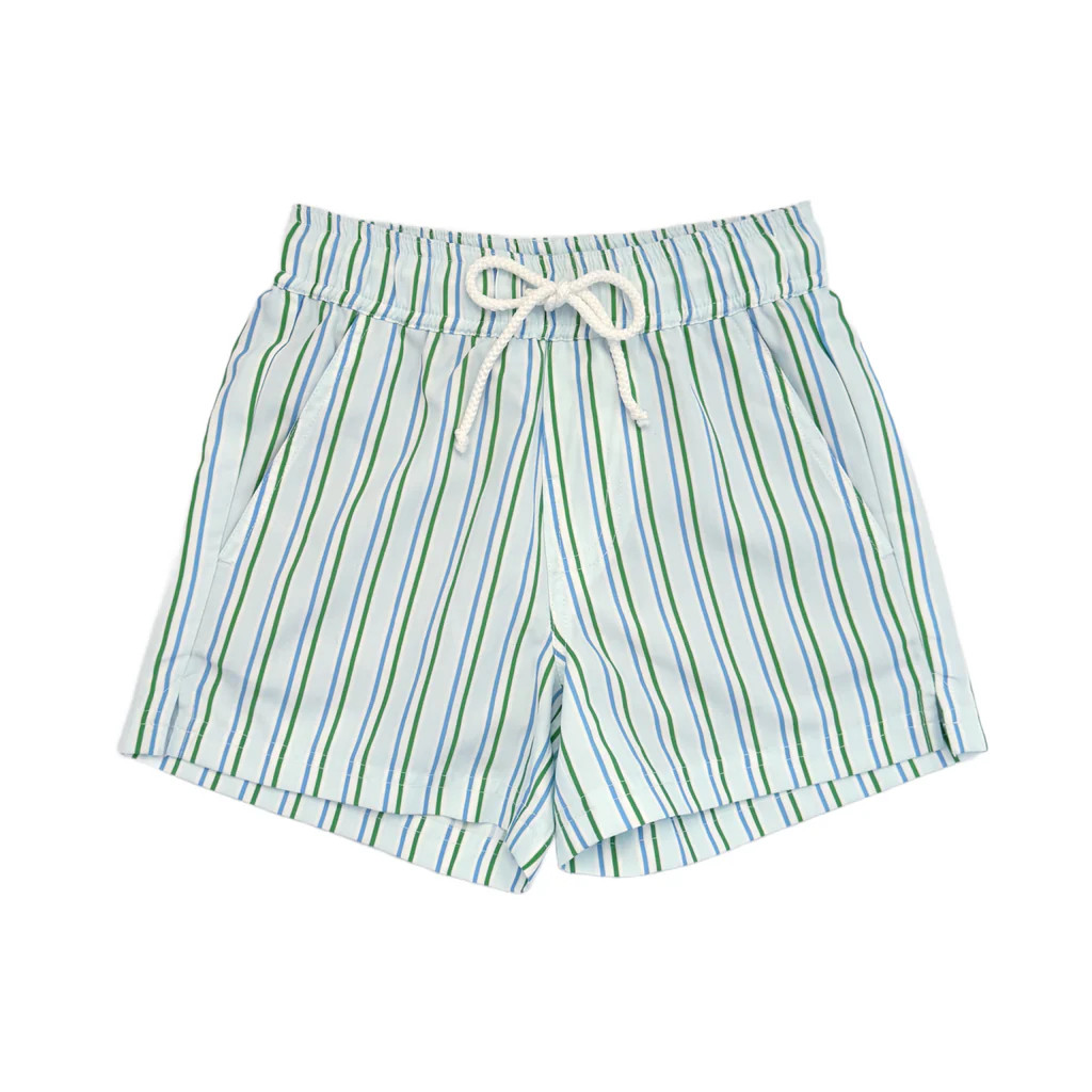 Boys Swim Trunks - Rhodes Stripe (Pre-order) | Eyelet & Ivy