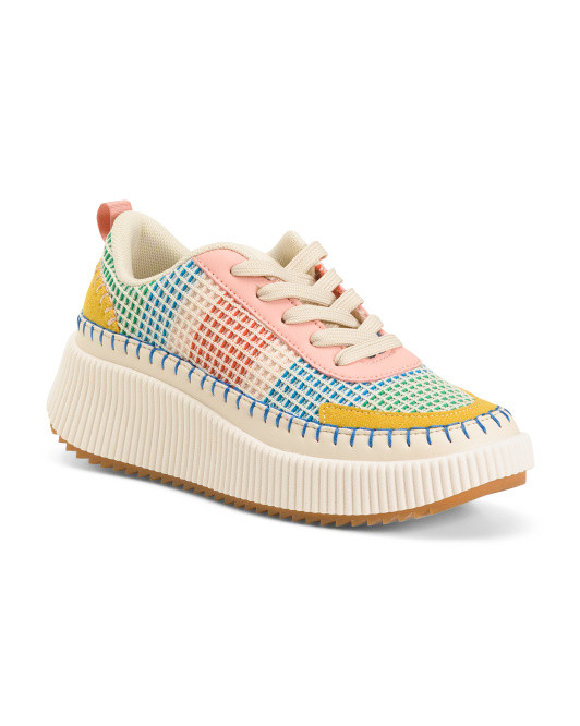 Knit Lace Up Sneakers | TJ Maxx