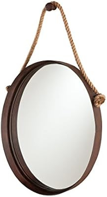 SEI Furniture Melissa Round Decorative Wall Mirror, Rust | Amazon (US)