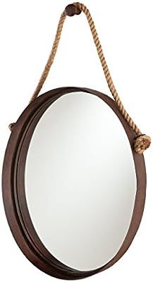 SEI Furniture Melissa Round Decorative Wall Mirror, Rust | Amazon (US)