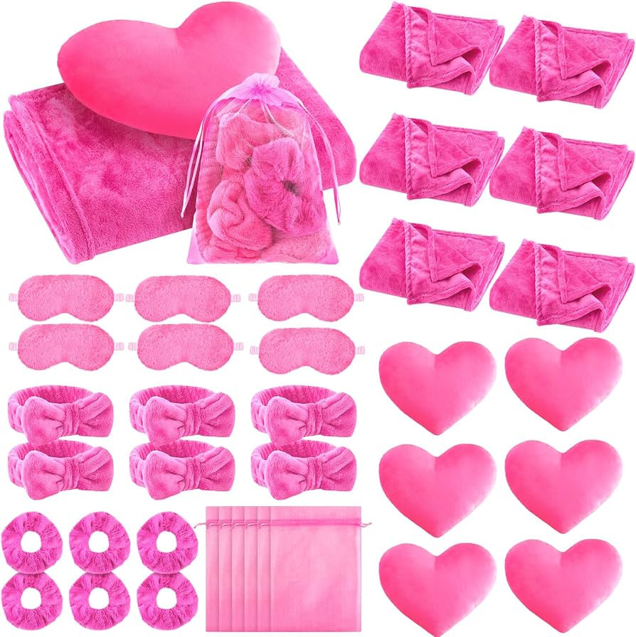 Fanfanwin 36 Pcs Sleepover Party Favor, Hot Pink | Amazon (US)