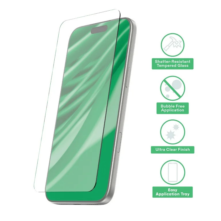 onn Glass Screen Protector for iPhone 15 Pro Max | Walmart (US)