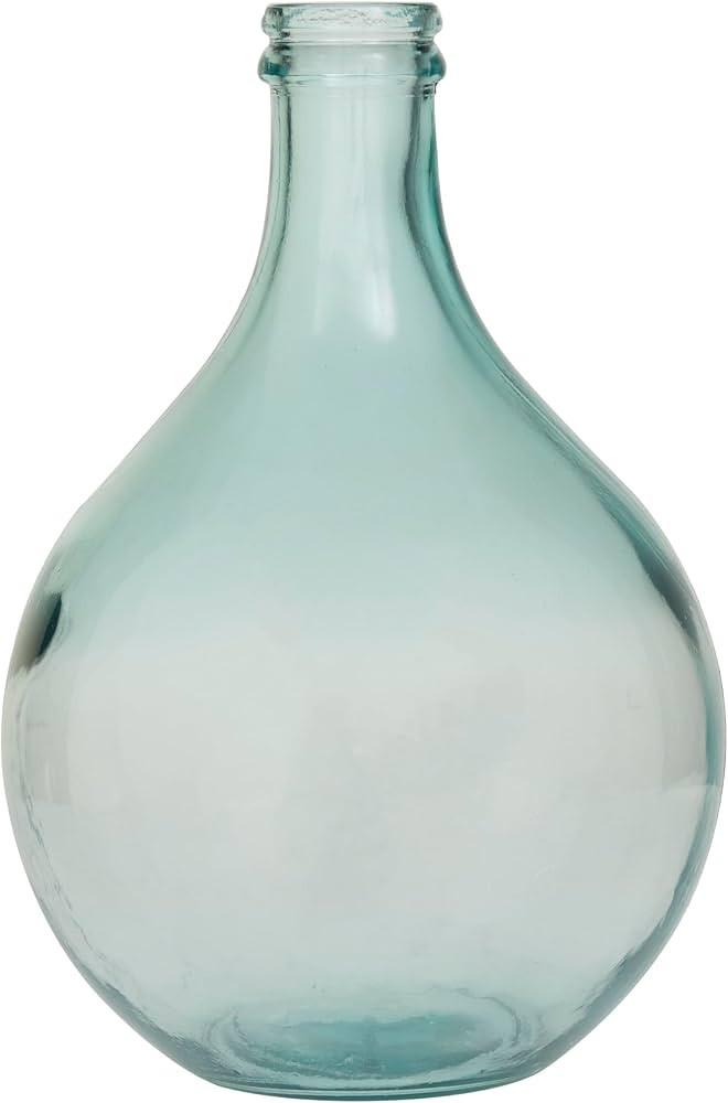 Deco 79 Recycled Glass Handmade Decorative Vase Spanish Bottle Centerpiece Vase, Flower Vase for ... | Amazon (US)