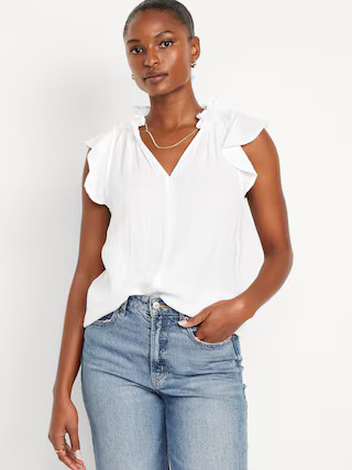 Sleeveless Crinkle Gauze Top | Old Navy (US)