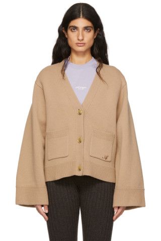 Beige Wool Cardigan | SSENSE