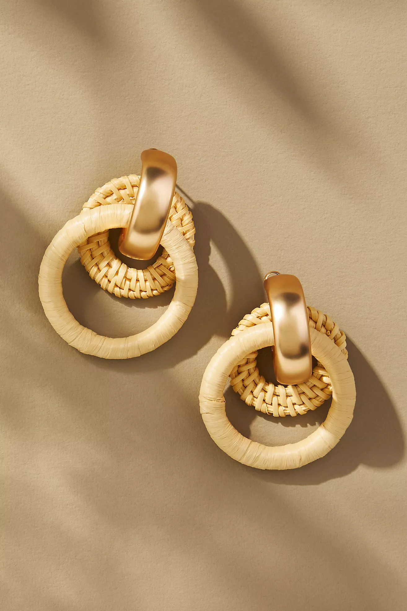 Raffia Hoop Earrings | Anthropologie (US)