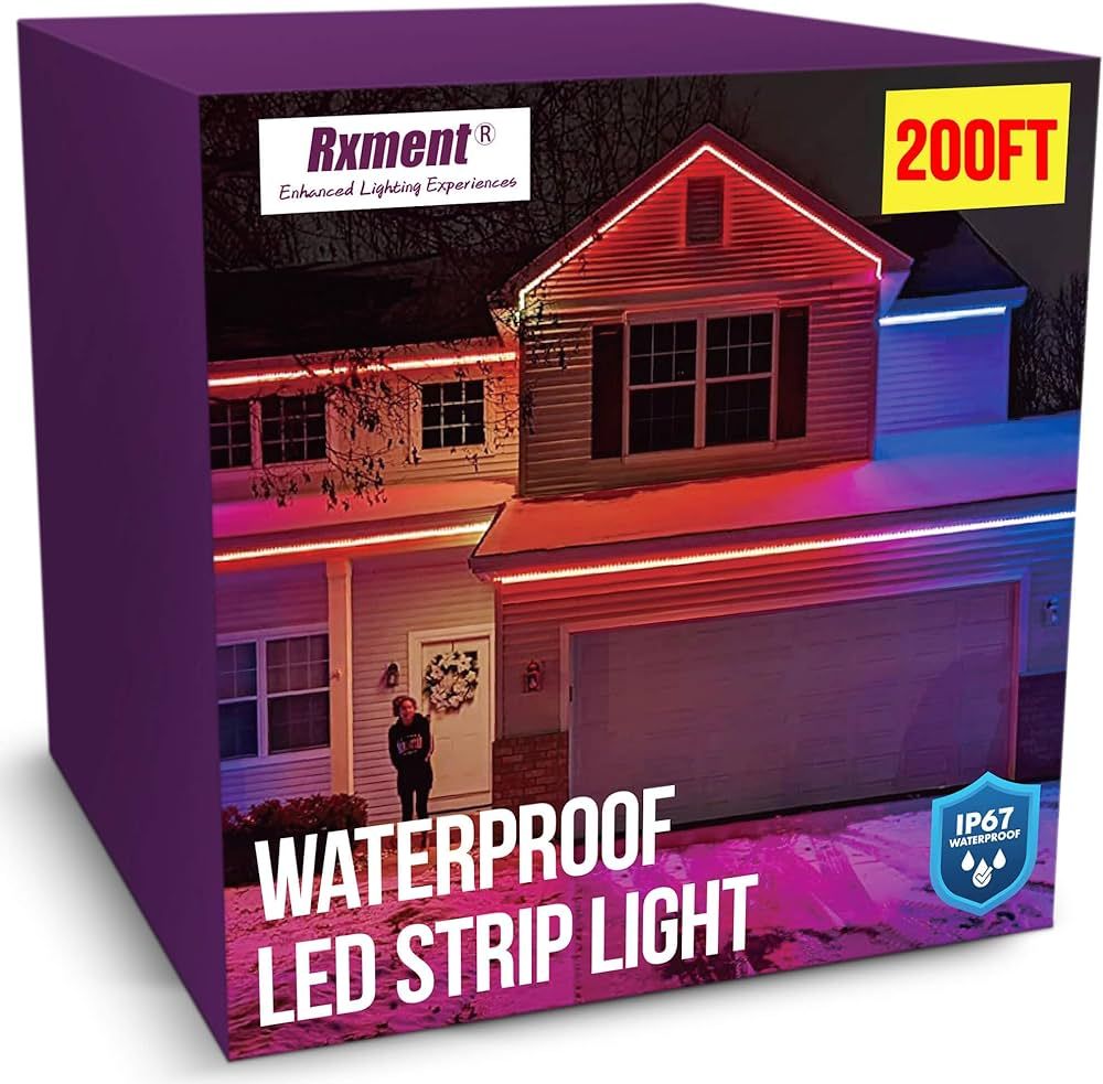 Rxment ????? Outdoor Led Strip Lights Waterproof Led Light Strips with Remote & Bl... | Amazon (US)