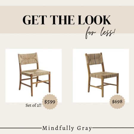 Get the look for less! Dining chairs
