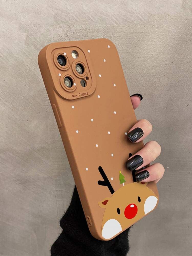 SHEIN X Otwarte Drzwi Christmas Cartoon Graphic Phone Case | SHEIN