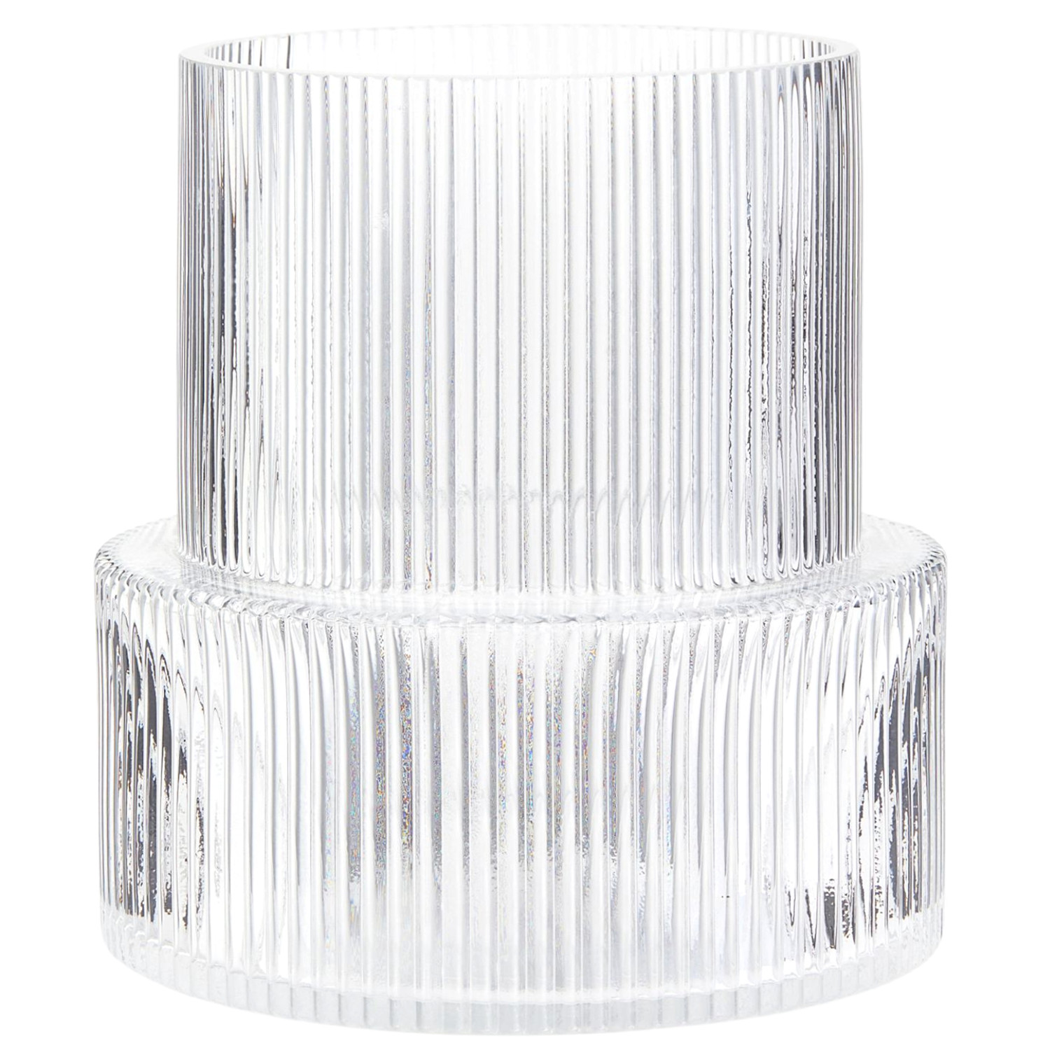 YANWE1 Clear Glass Vase, Ribbed Vase, Fluted Glass Vase, Flower Vase, Modern Vase for Centerpiece... | Walmart (US)