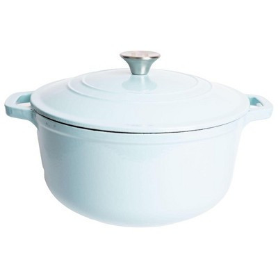 Lexi Home Enameled 6 Qt. Cast Iron Dutch Oven - Light Blue | Target