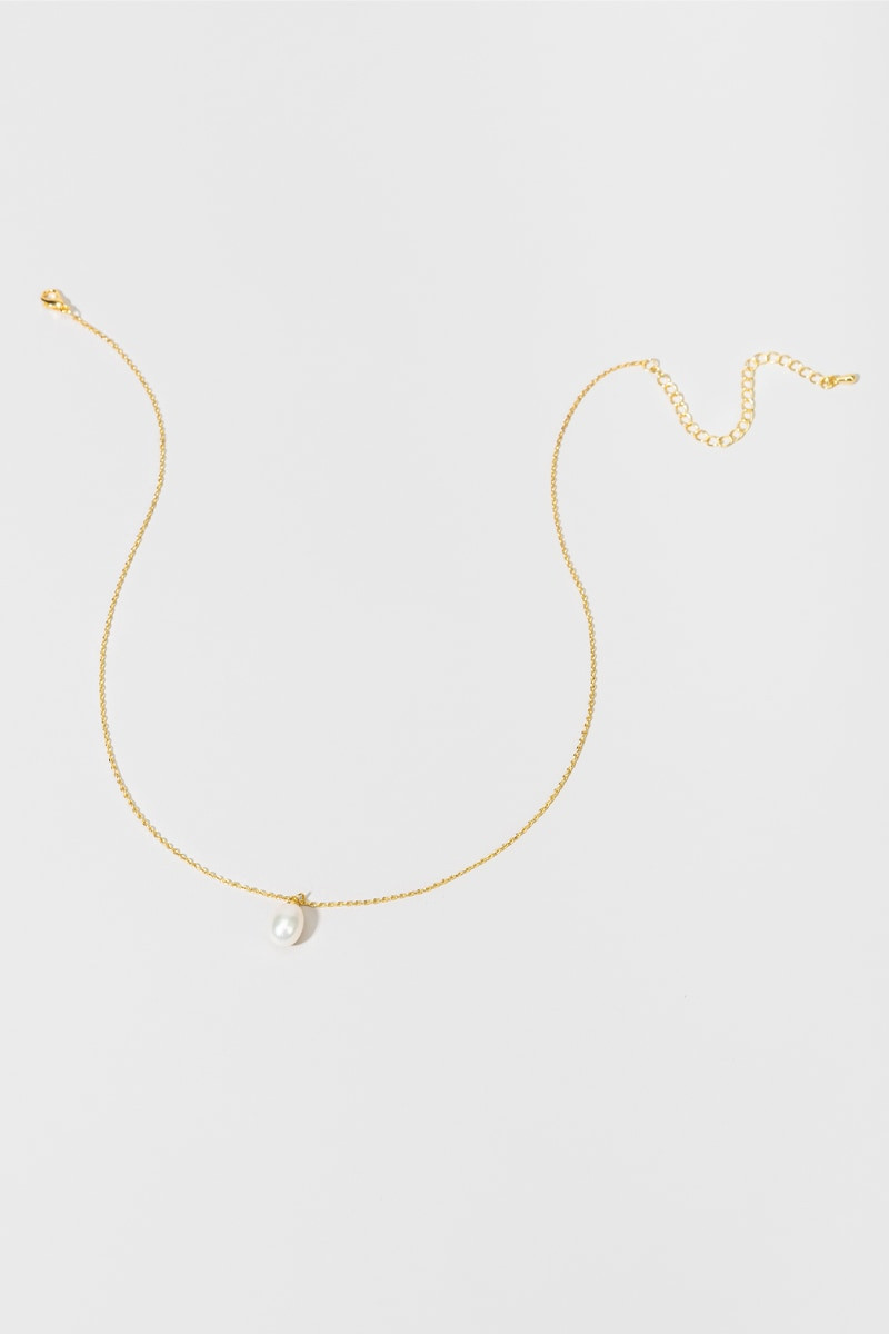 Ellie Freshwater Pearl 14K Gold Dipped Necklace | Francesca's