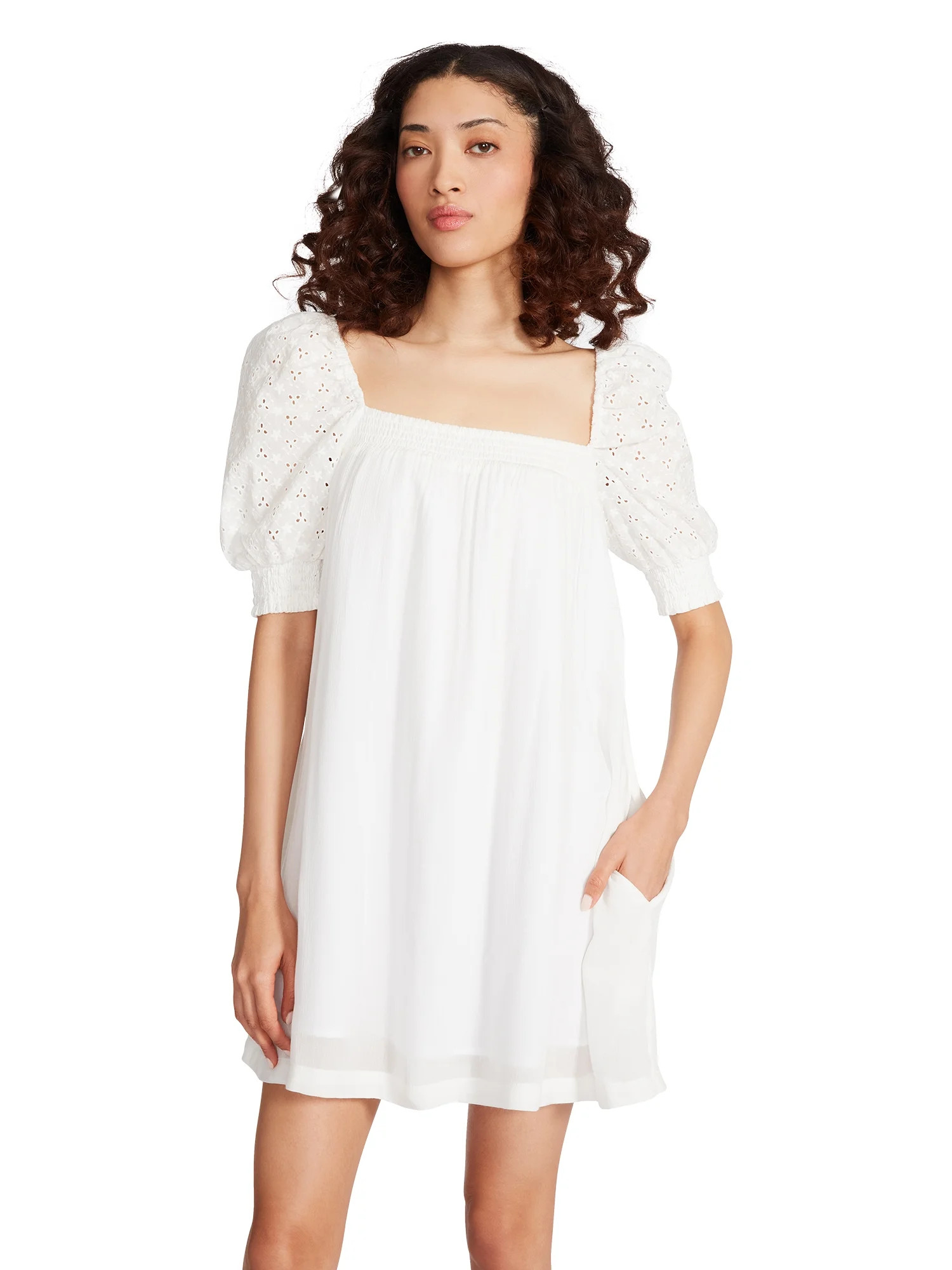 Luv Betsey by Betsey Johnson Women's Smocked Mini Dress - Walmart.com | Walmart (US)