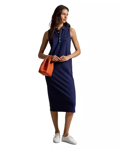 Stretch Cotton Sleeveless Polo Dress | Bloomingdale's (US)
