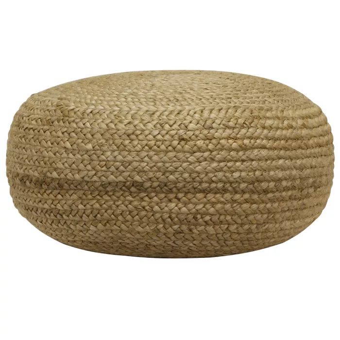 Round Woven Pouf Tan - Décor Therapy | Target