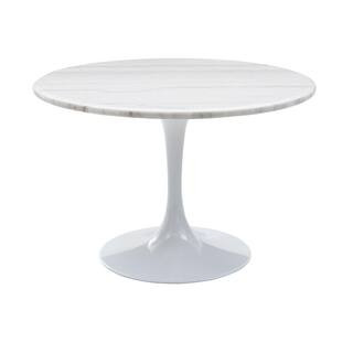 Steve Silver Colfax White Marquina Marble Dining Table CF450WDBMT - The Home Depot | The Home Depot