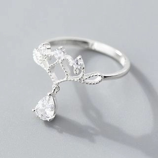 A’ROCH - 925 Sterling Silver Rhinestone Crown Ring | YesStyle | YesStyle Global