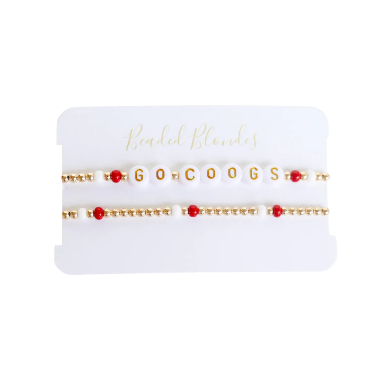 Go Coogs Gameday Bracelet Stack (Set of 2) | Beaded Blondes