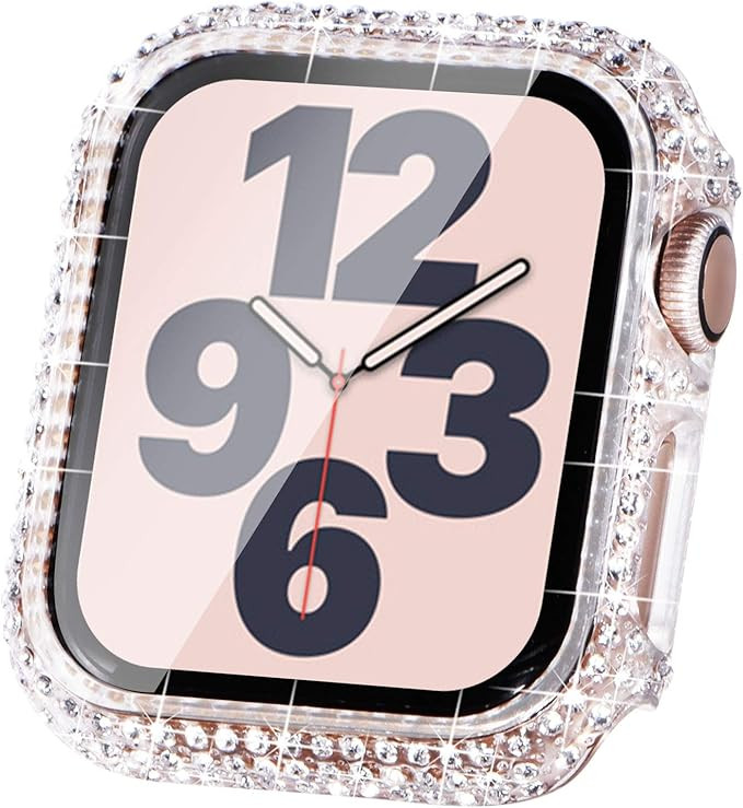 Surace Compatible with Apple Watch Case 44mm for Apple Watch Series 6/5/4/3/2/1, Bling Cases with... | Amazon (US)