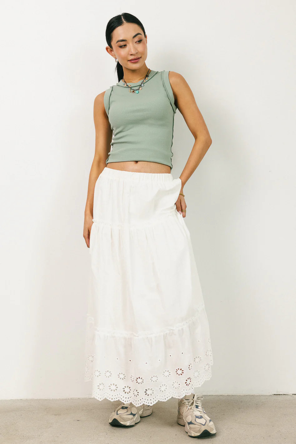 Kimberly Tank Top in Sage | Böhme US