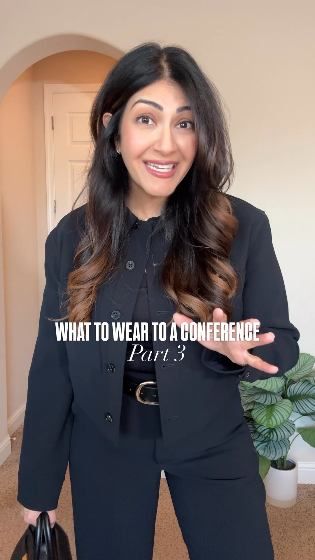 Conference outfit part three- if you’re looking for what to wear to a conference or work event with a professional attire, as someone who works in corporate and attends and speaks at a lot of conferences, here’s what I wear:

Tailored blazer and tailored work pants. Love this brown color. Wearing size 10 in both. Paired with a white work top. I have accessorized with a suede belt and suede bag. Wearing comfortable heels for all the walking. 

Perfect for:
• office days 
• client meetings 
• presentations
• work dinners 
• conference 


#officeoutfit #springworkwear #conferenceoutfit #businessprofessional #workwear #conference #office #blazer @Aritzia #businesscasual

#LTKWorkwear #LTKstorytime #LTKgrwm