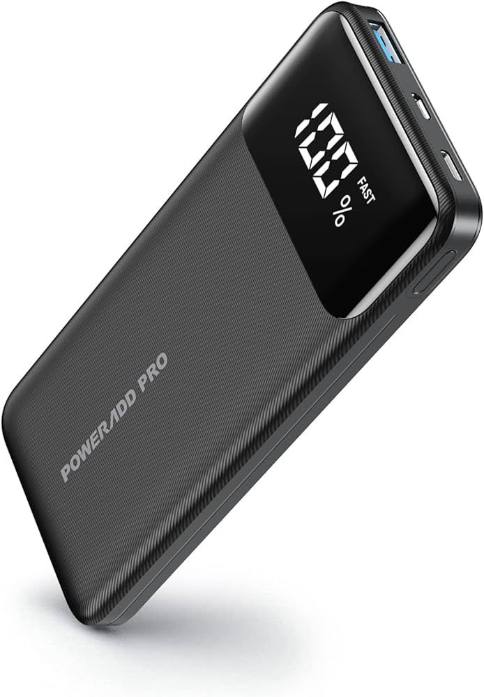 POWERΛDD PRO Portable Charger, USB C 10000mAh Power Bank LED Display PD 20W Fast Charging External B | Amazon (US)
