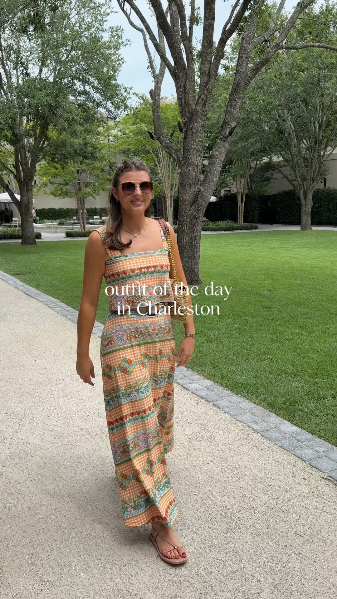 OOTD in Charleston! Wearing a S in set - wish I would have sized down in skirt - had to pin it in the back! Code LOUISE15 for 15% off!