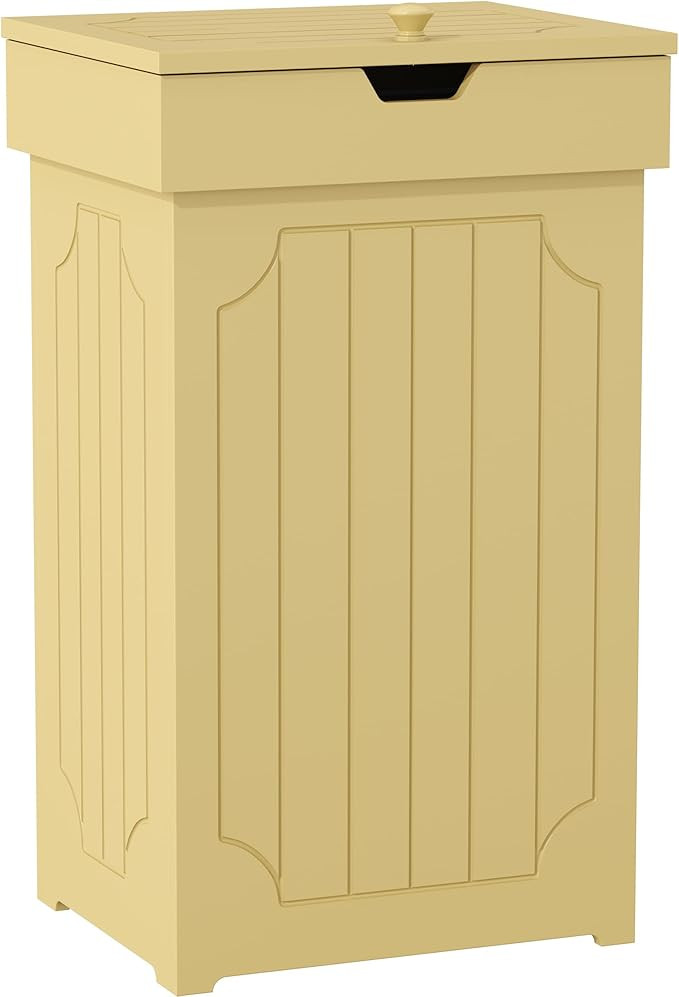 Function Home Trash Can Cabinet, 13 Gallon Kitchen Garbage Can, Wooden Recycling Trash Bin, Dog P... | Amazon (US)